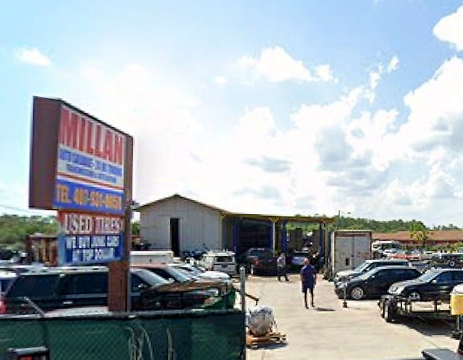 Millan yard from the road